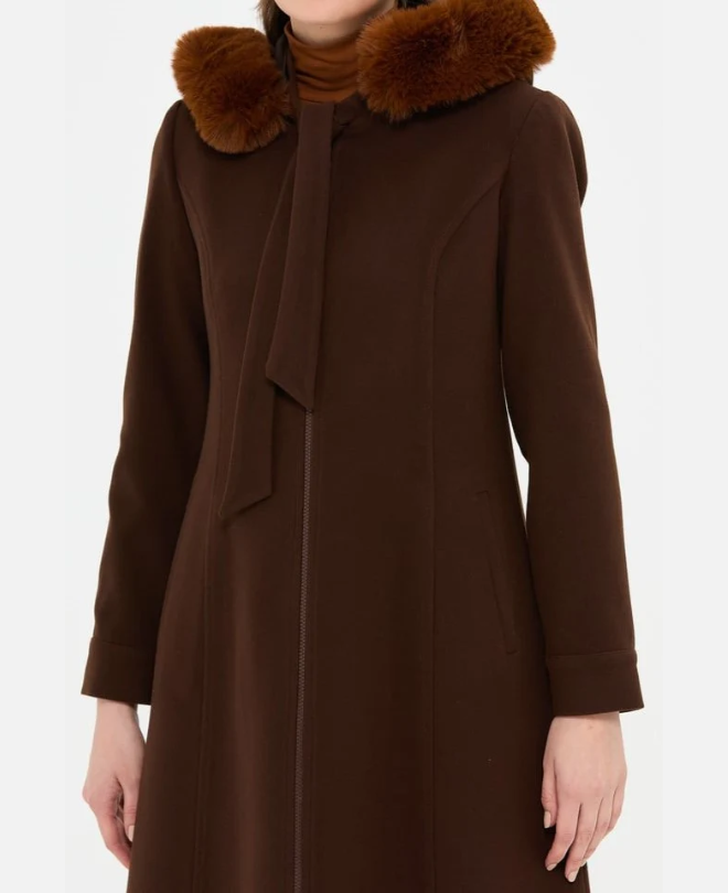 Manteau à Capuche en Fourrure